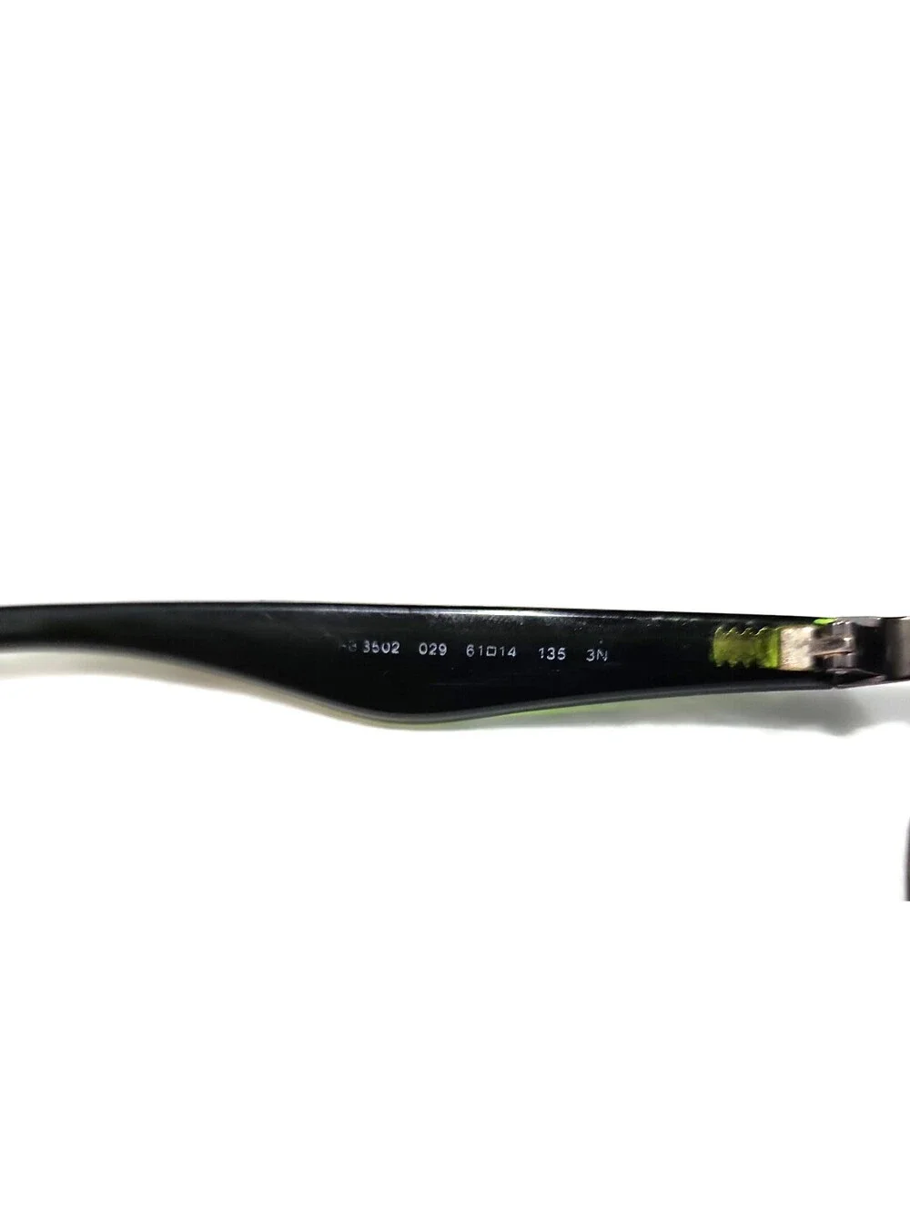 Ray Ban RB3502 029 Gunmetal Green Square Sunglasses Frame 61-14 135
